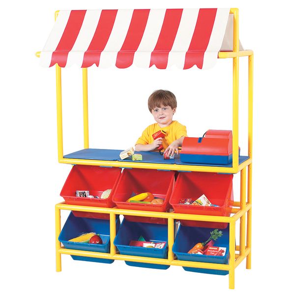Gigo Market Stall Bins &amp; Frame - 152 Pieces