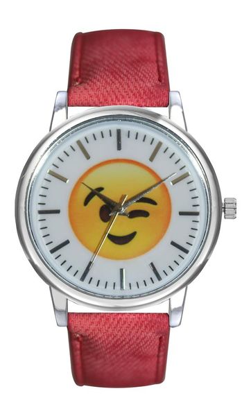 Emoji Jean Wink Watch - Pink