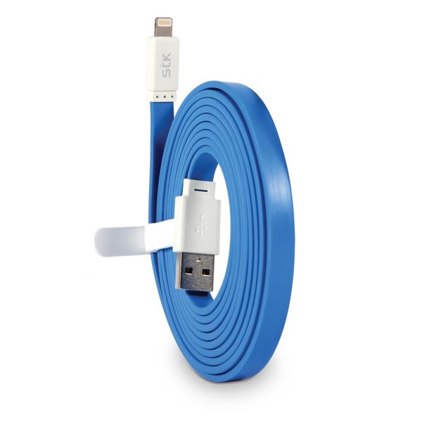 STK Noodle Apple Lightning 2m Charging Cable - Blue