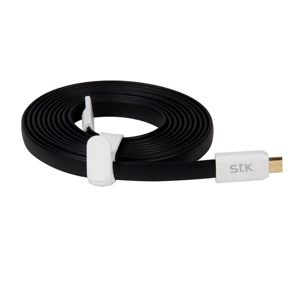 STK Noodle Micro USB 2m Charging Cable - Black