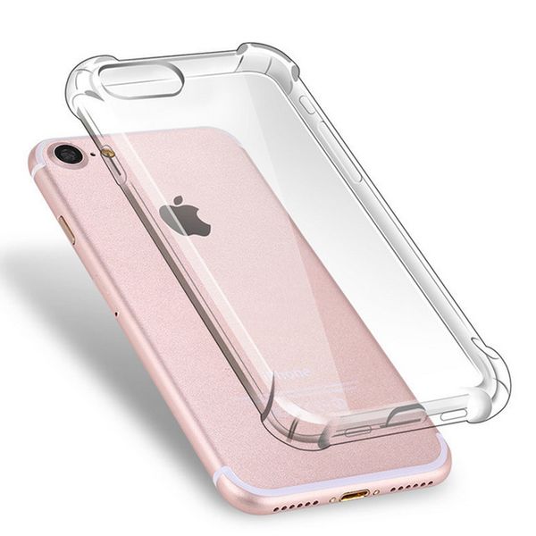 Clear Cover with Shockproof Corners &amp; Glass Screen Protector for iPhone 6 P