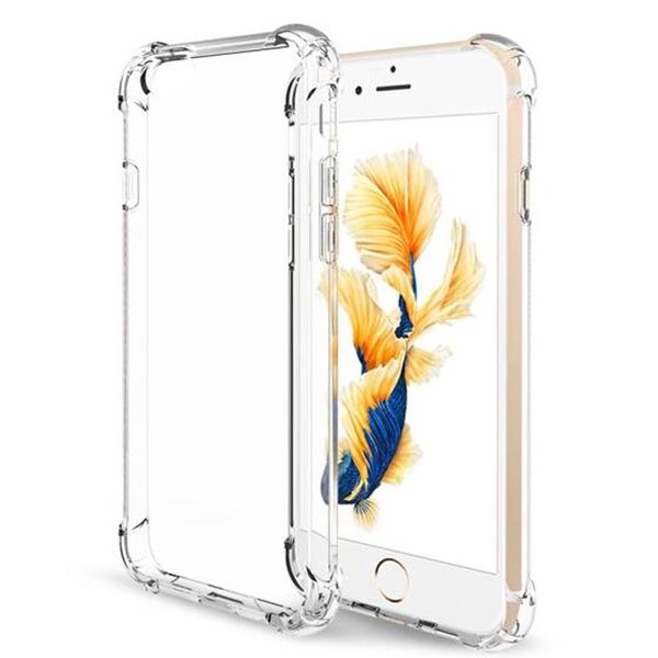 Clear Cover with Shockproof Corners &amp; Glass Screen Protector for iPhone 6 P