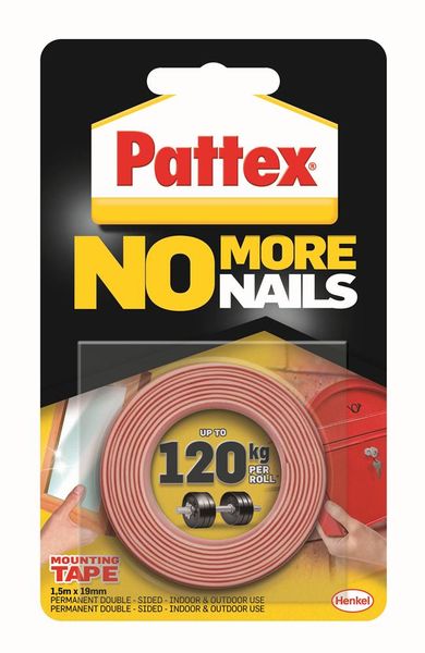 Pattex No More Nails Double Sided Mounting Tape - 120kg
