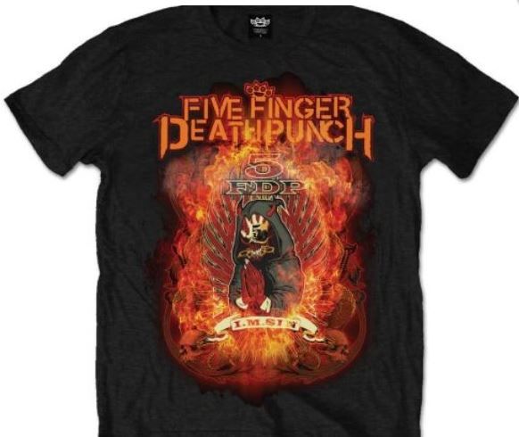 Five Finger Death Punch: Burn In Sin Mens Black T-Shirt (Parallel Import)