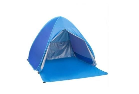 Iconix Pop Up Beach Tent with Sides - Blue