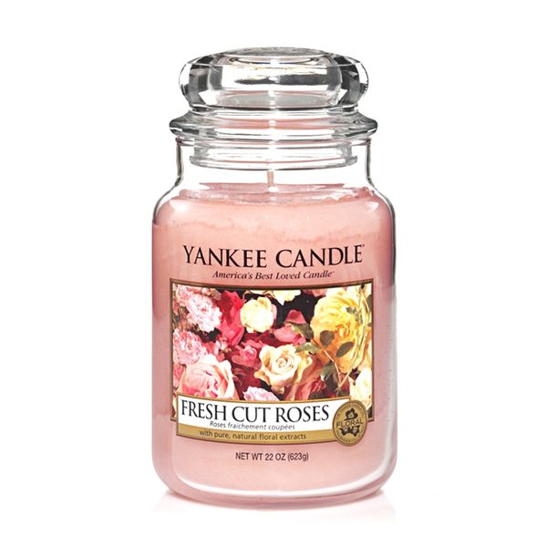 Yankee Candle Classic Fresh Cut Roses Scented Large Candle Jar
