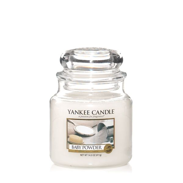 Yankee Candle Classic Baby Powder Scented Medium Candle Jar