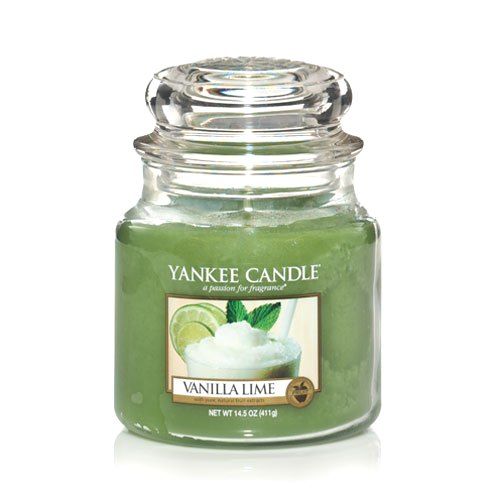 Yankee Candle Classic Vanilla Lime Scented Medium Candle Jar
