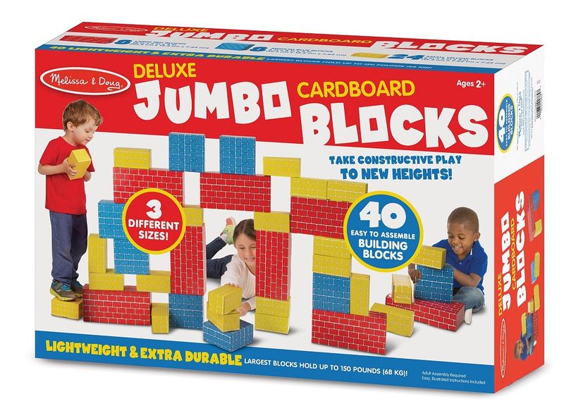 Melissa &amp; Doug Deluxe Jumbo Cardboard Blocks - 40 Pieces