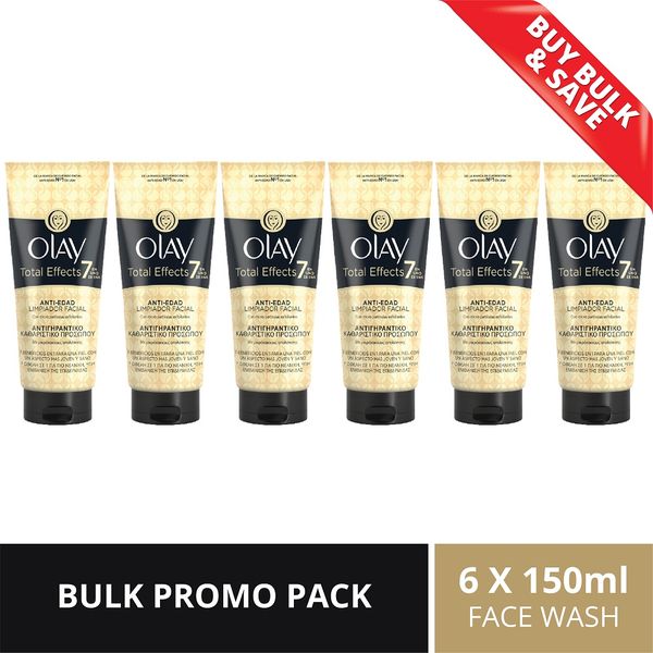 Olay Total Effects Age Defying Face Wash - 6 x 150ml Bulk Pack