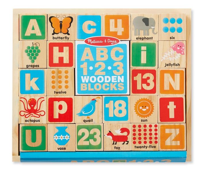 Melissa &amp; Doug ABC 123 Wooden Blocks