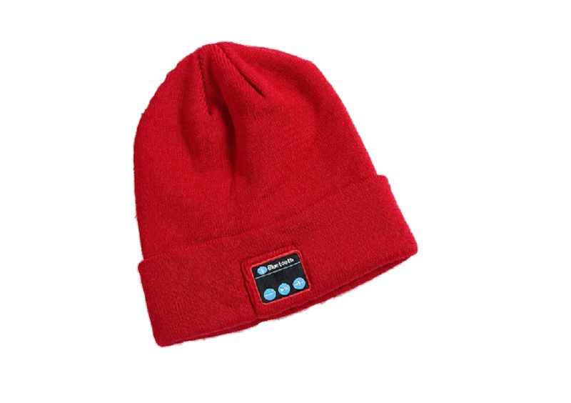 Fleek Winter Music Hat with Bluetooth Headset - Red