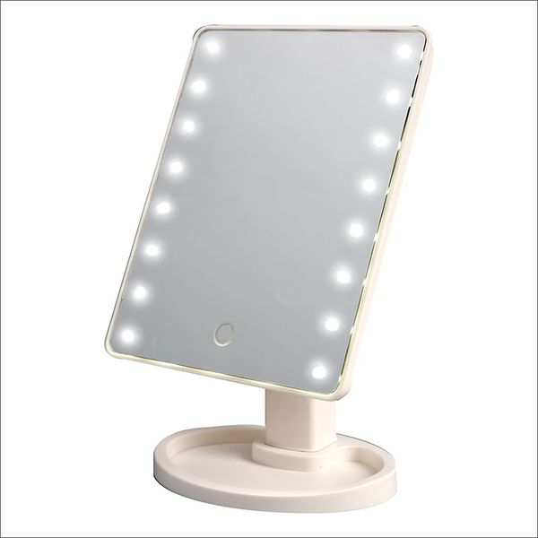 Fleek 360 Degree Magic Touch LED Make Up Mirror - White