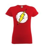 DC Originals - Flash: Distressed Logo Ladies T-Shirt (Parallel Import)