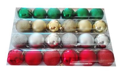 Bulk Pack of 4 x 6 Christmas Ball Decorations
