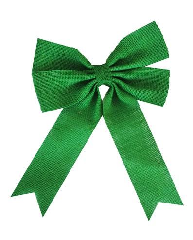 Bulk Pack of 4 Big Hessian Bows - Green