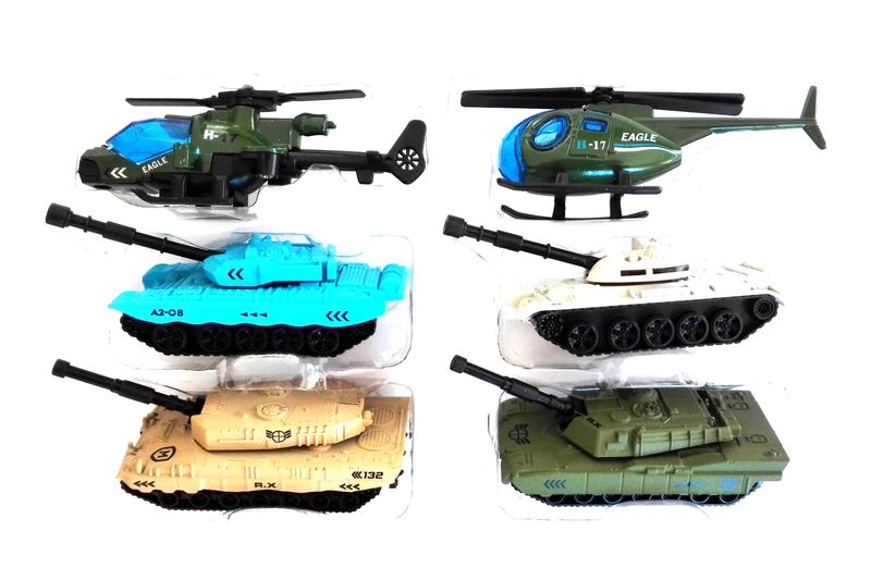 Die-Cast Metal Military Set - 6 Piece