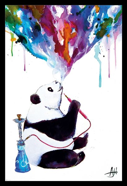 Marc Allante - Chai Panda Poster with Black Frame