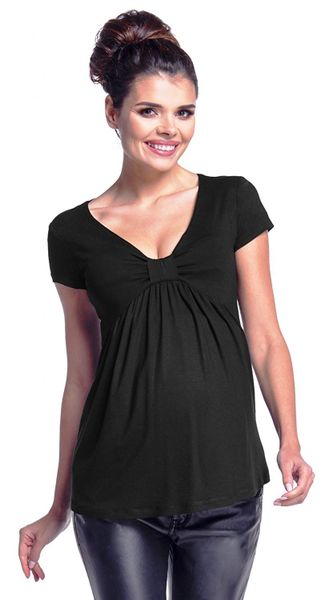 Absolute Maternity Summer Tab Top - Black