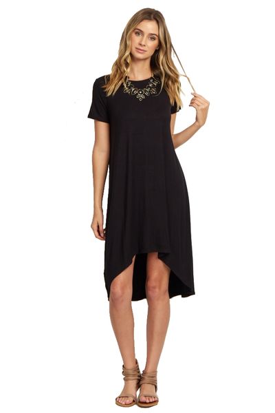 Absolute Maternity Hi- Low Dress - Black