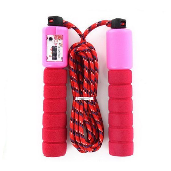 Soft Grip Skipping Rope with Counter - Pink