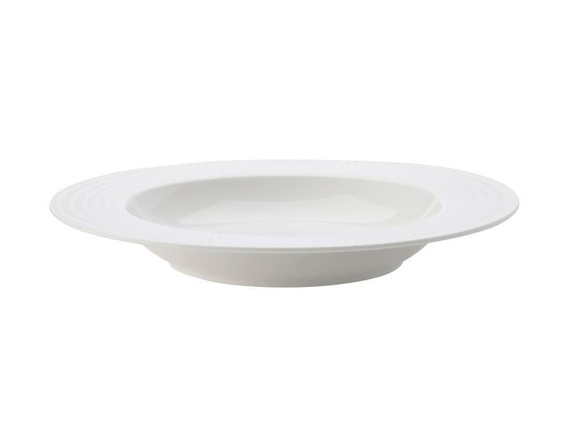 Maxwell &amp; Williams - 22.5cm White Basics Diamonds Rim Soup Bowl