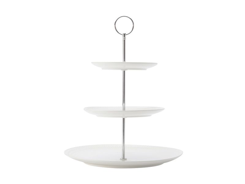 Maxwell &amp; Williams - White Basics Diamonds Cake Stand