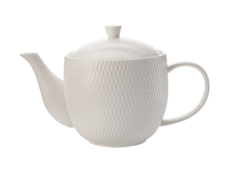 Maxwell &amp; Williams - 800ml White Basics Diamonds Teapot