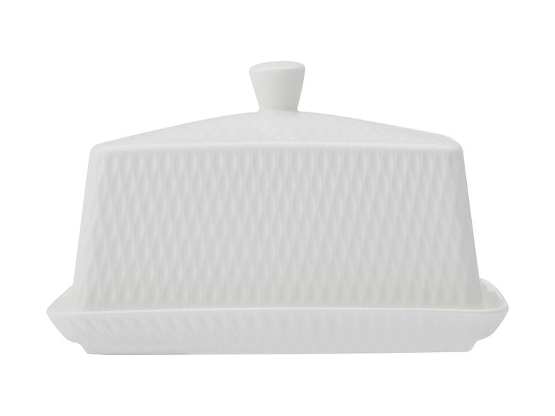 Maxwell &amp; Williams - White Basics Diamonds Butter Dish
