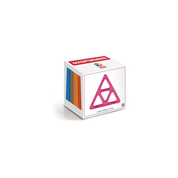 Magformers Magnetic Building Set: Super Triangle Set - 12 Pieces