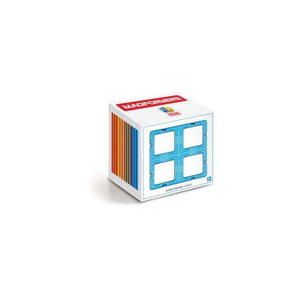 Magformers Magnetic Building Set: Super Square Set - 12 Pieces