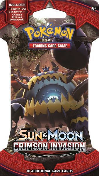 Pokemon Sun &amp; Moon-Crimson Invasion Sleeved Booster
