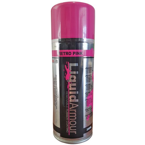Liquid Armour Removable Synthetic Rubber Coating 350ml Aerosol - Retro Pink