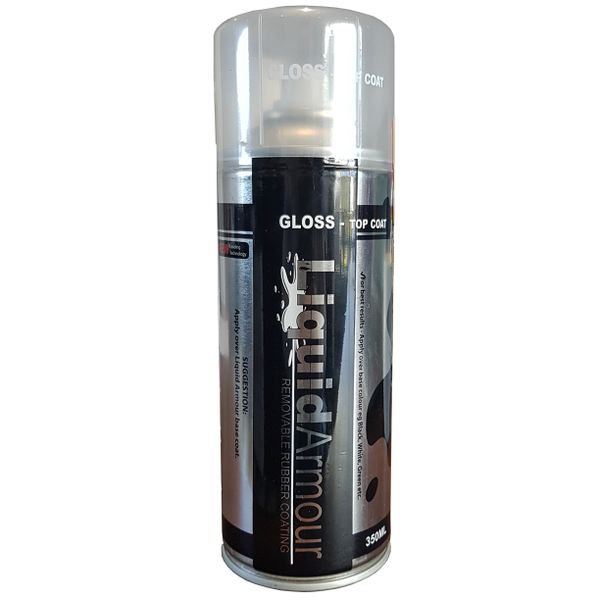 Liquid Armour Removable Synthetic Rubber Coating 350ml Aerosol Top Coat - Gloss