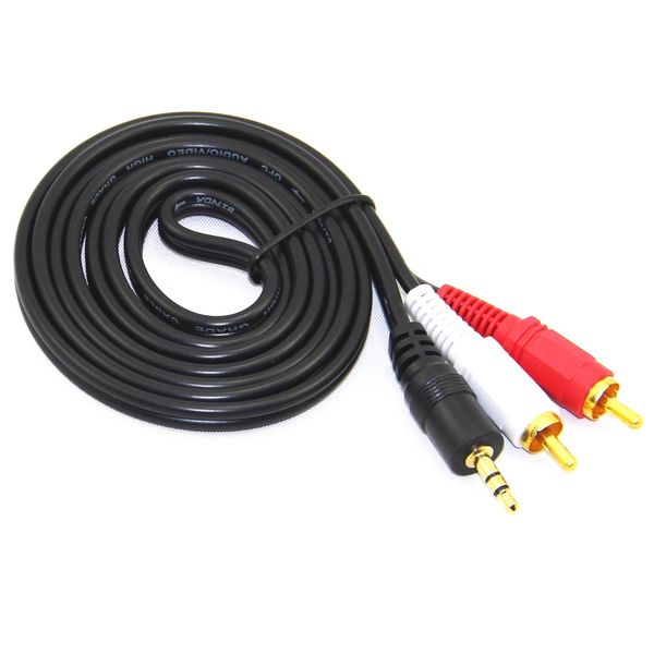 Stereo to 2-RCA Cable - Black (3.5mm x 5m)