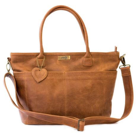 leather nappy bag