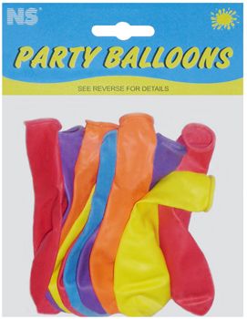 Balloons Medium 10's - Assorted Colours