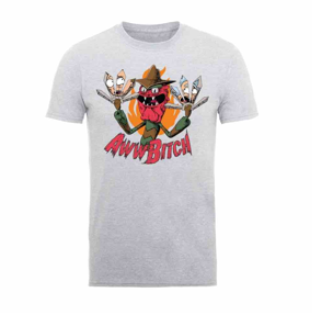 Rick &amp; Morty: Scary Terry Aww Bitch Heather Grey T-Shirt (Parallel Import)