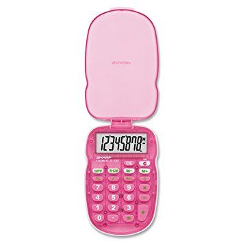 Sharp EL-S10B Pink School Calculator