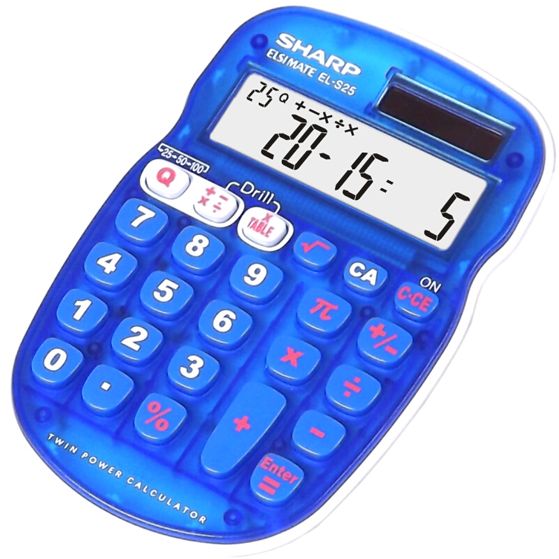 Sharp EL-S25 Blue Mental Maths Calculator
