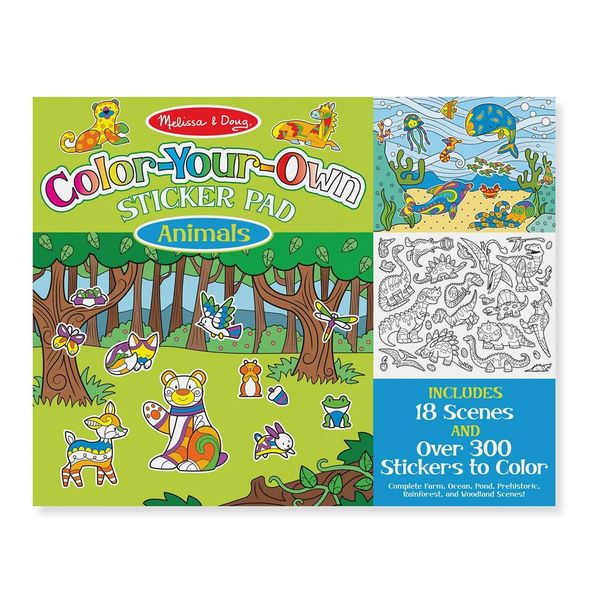 Melissa &amp; Doug Colour Your Own Sticker Pad - Animals