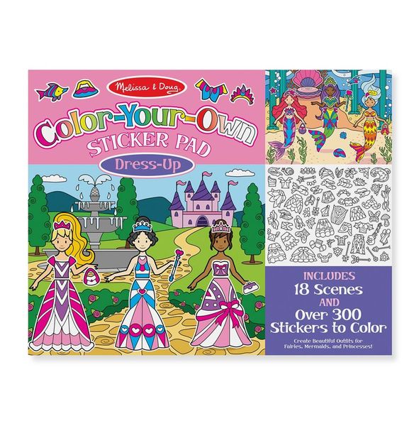 Melissa &amp; Doug Colour Your Own Sticker Pad - Dress Up