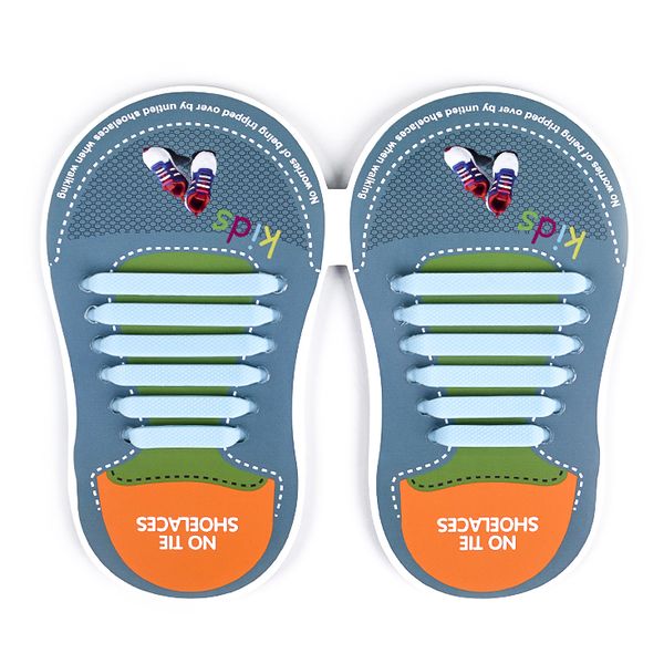 Binah G No Tie Silicone Elastic Shoe Lace for Kids - Sky Blue