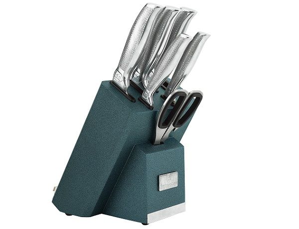 Berlinger Haus 8 Piece Stainless Steel Knife Set - Turquoise &amp; Silver