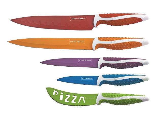 Royalty Line 5 Piece Non-Stick Colourful Knife Set