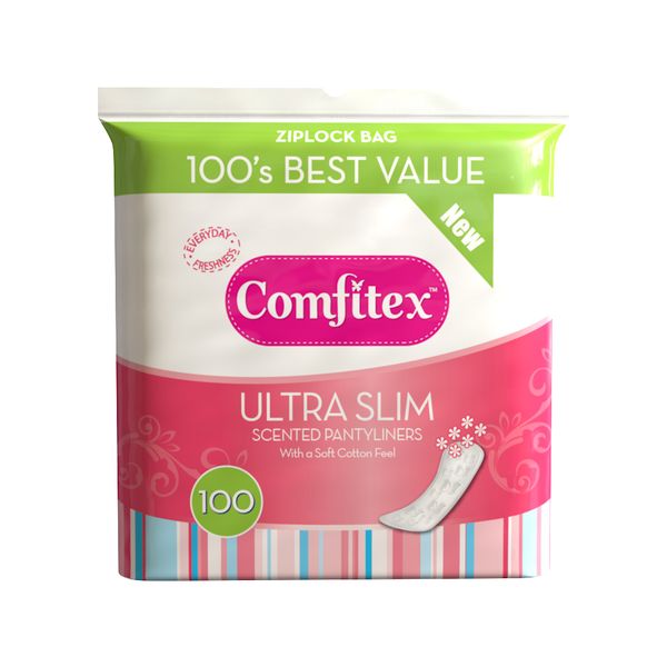 Comfitex Ultra Slim Pantyliners - Scented 100's