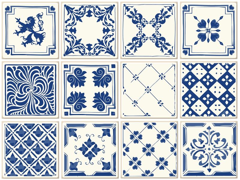 Fantastick - 20cm Delft Antique Vinyl Wall Tiles - Batch 2