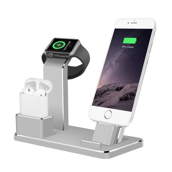 Tuff-Luv Essential All in 1 Charging station for Apple - Silver