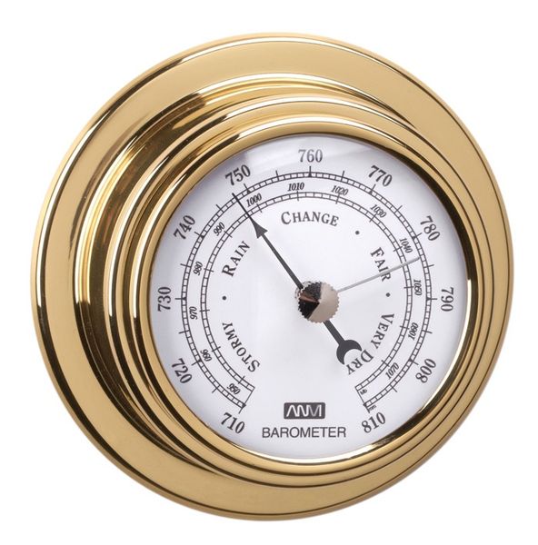 ANVI 32.1051 Barometer - Polished Brass &amp; Lacquered