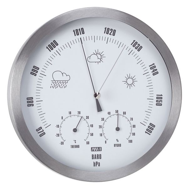 ANVI 29.0367 3-in-1 Barometer - Stainless Steel